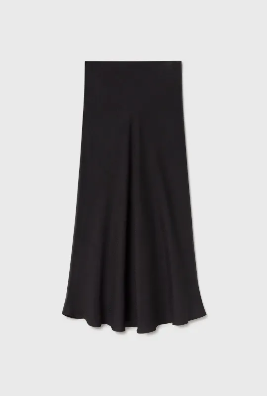 LONG BIAS CUT SKIRT CORAL JACQUARD sold by Silk Laundry