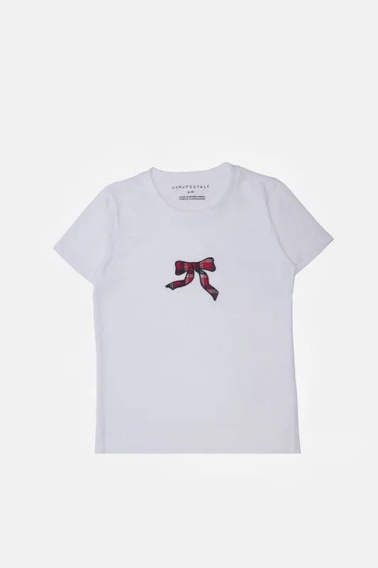 AERO Plaid Bow Graphic Tee sold by Bluenotes