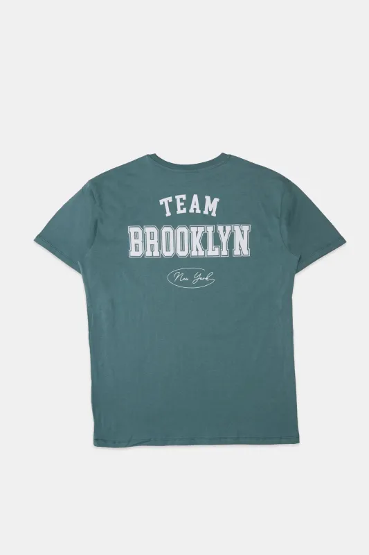 Team Brooklyn Graphic Puff Print Boyfriend Tee sold by Bluenotes