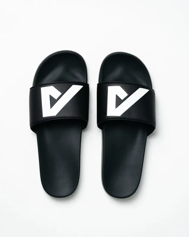 Alpha Slides - Black / White sold by Alphalete