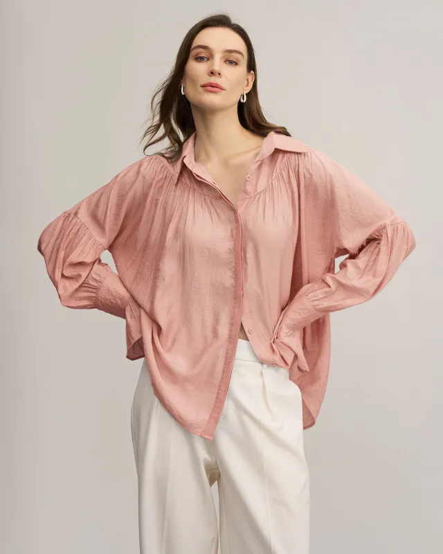 Pink Oversized Button Shirt sold by rihoas