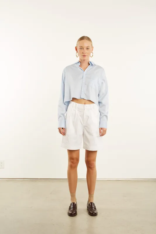 White Poplin Shorts sold by SPRWMN