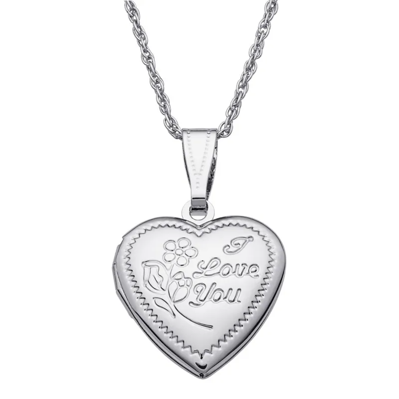 Kid's "I Love You" Heart Locket sold by Limoges Jewelry