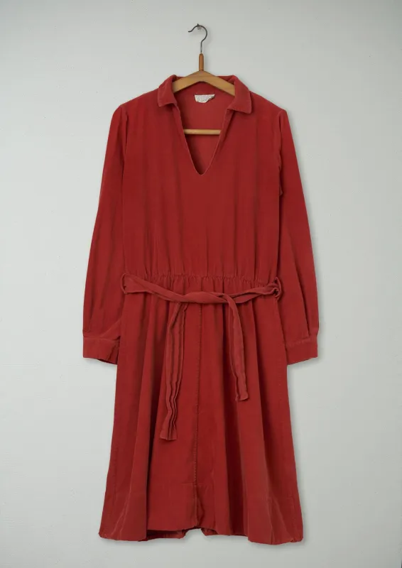 Reworn Needlecord Dress Size 10 (973) | Orange sold by TOAST
