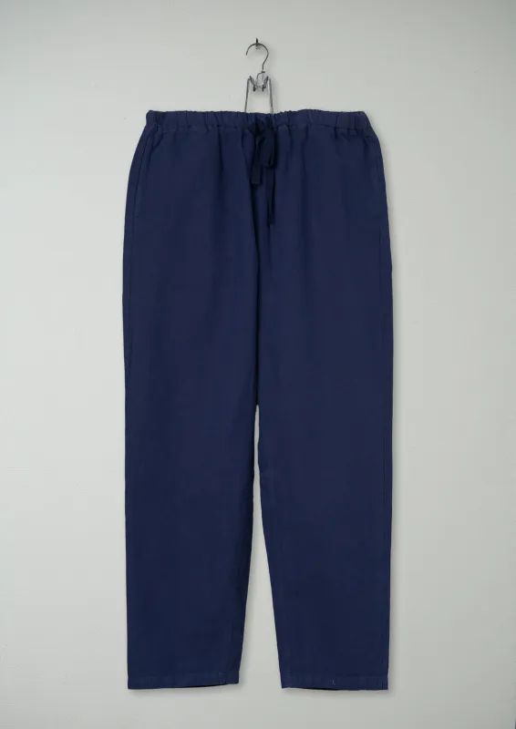 Reworn Mens Herringbone Trousers Size XL (031) | Dark Indigo sold by TOAST