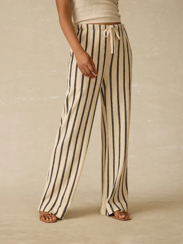 Laidback Dockside Pant - Moon Shadow Stripe sold by Faherty