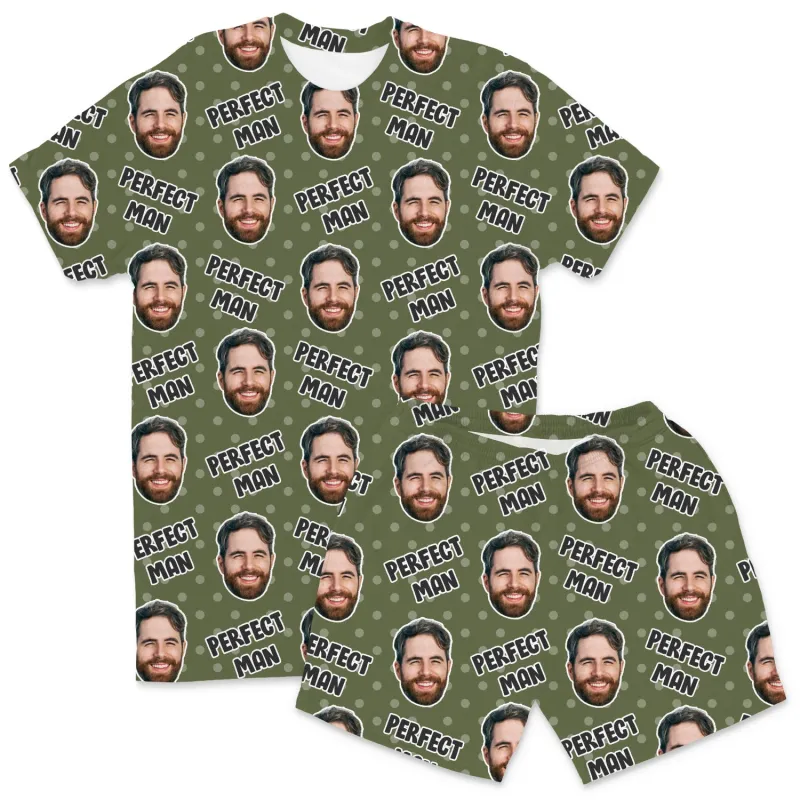Men's Perfect Man Personalised PJs - Shorts Set sold by Super Socks