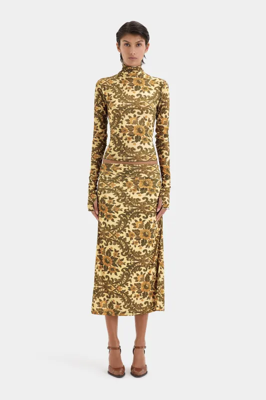 Aventine Ruched Skirt sold by SIR the label