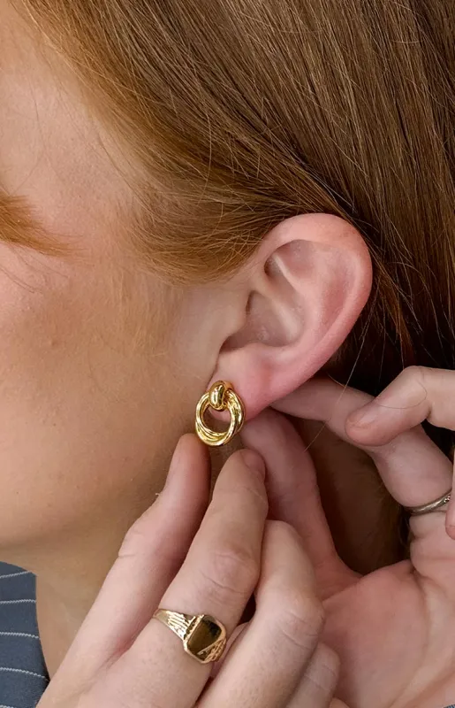 Hollie Gold Chunky Hoop Earrings (FREE over $100) sold by Beginning Boutique