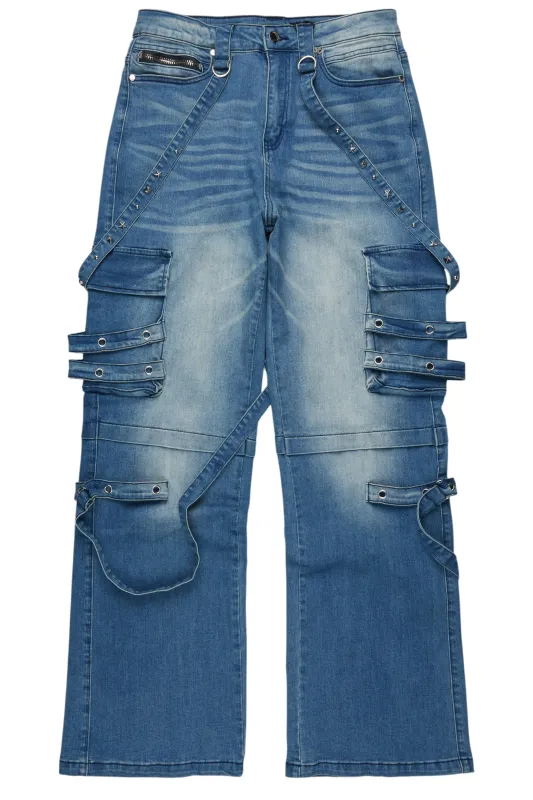 Nealon Blue Wash Baggy Cargo Fit Jean sold by Rockstar Original
