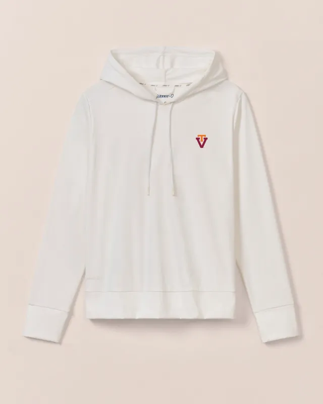Women's Virginia Tech Nalla Performance Hoodie - Vault Logo sold by Johnnie-O