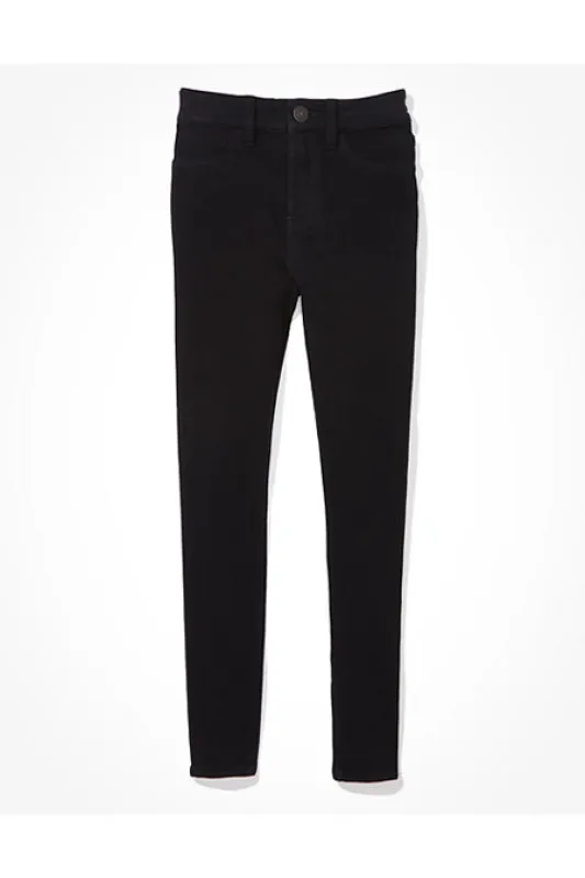 AE Knit X Next Level High-Waisted Jegging Women's Onyx Black 000 Short sold by American Eagle
