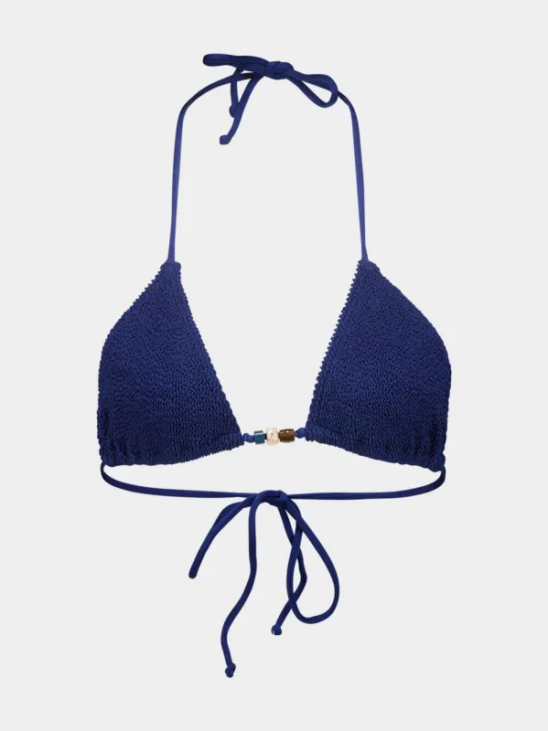 Navy Ingrid Beaded Triangle Top sold by Fashion Clinic