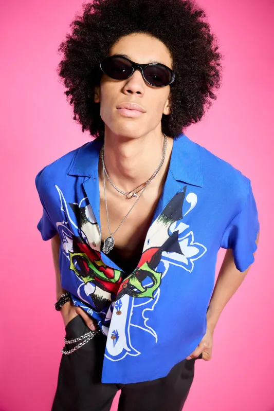 Cross Snake Boxy Camp Tee sold by Ed Hardy