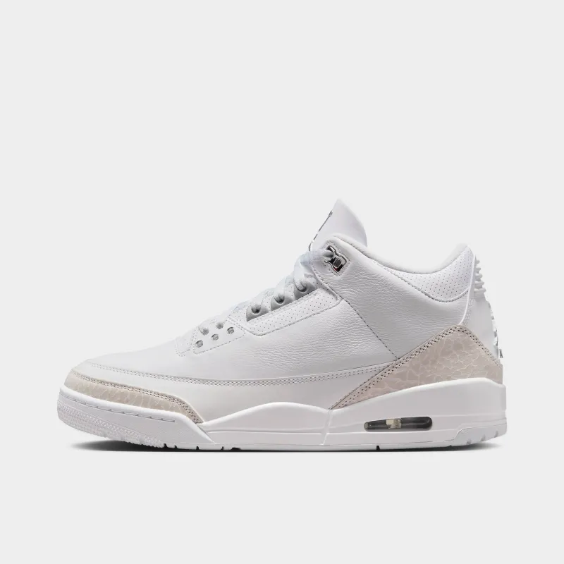 Jordan 3 Retro White / Metallic Silver - White sold by JD Sports