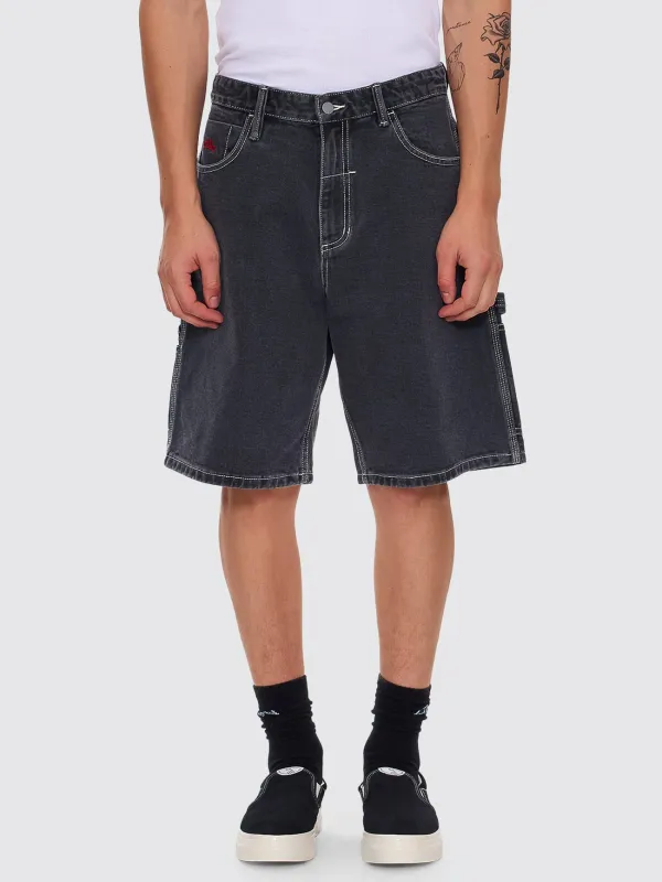 Bitten Twice Biggest Slacker Carpenter Short - Faded Black sold by Thrills