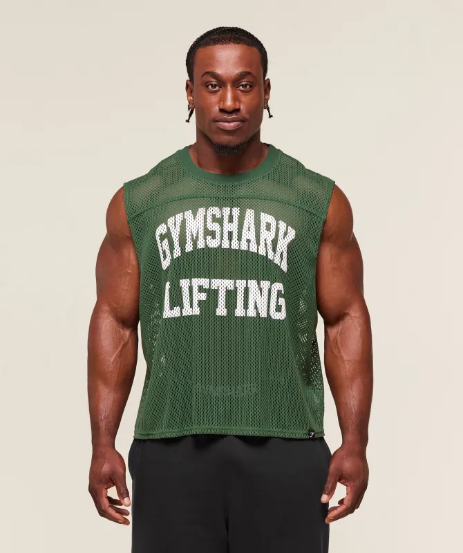 Gymshark Mesh Oversized Tank - Classic Green sold by Gymshark