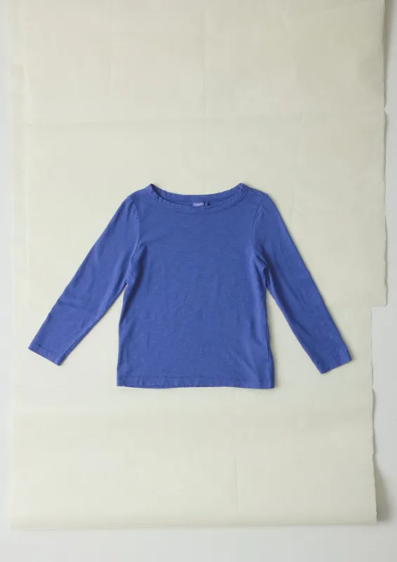 Lia Cotton Boat Neck Tee | Cobalt sold by TOAST