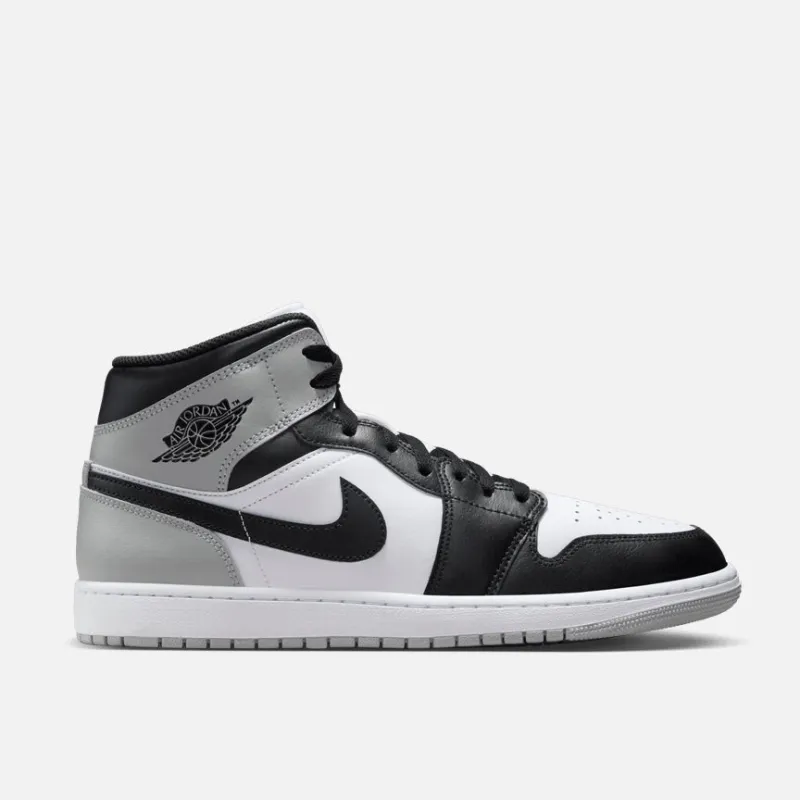 AIR JORDAN 1 MID - WHITE / LIGHT SMOKE GREY / BLACK sold by Lapstone & Hammer