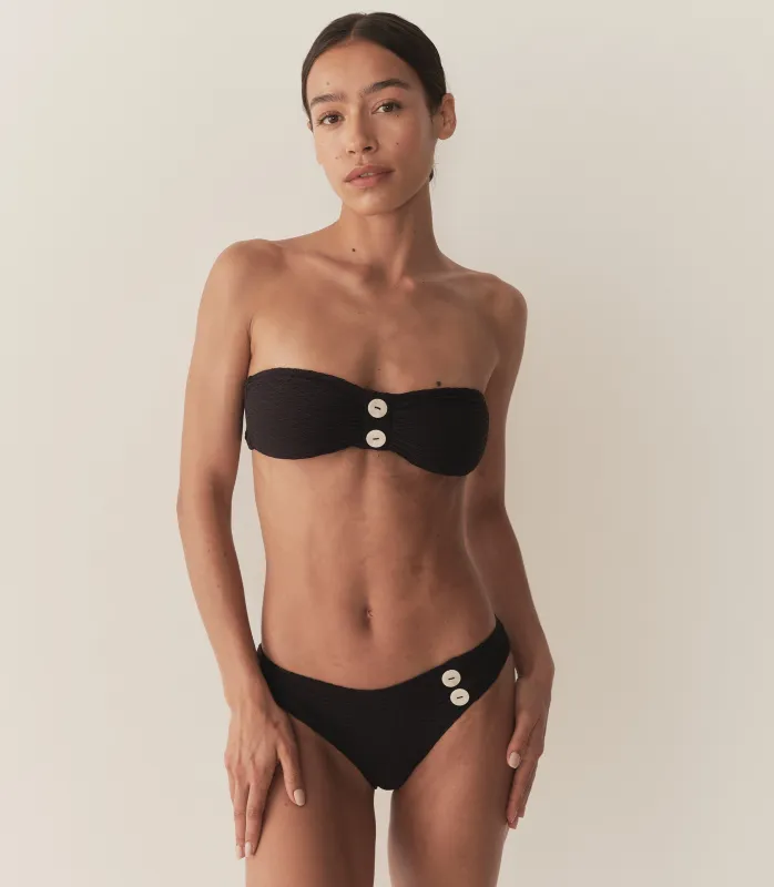 ALARA BIKINI BOTTOM -- NERO sold by Doen