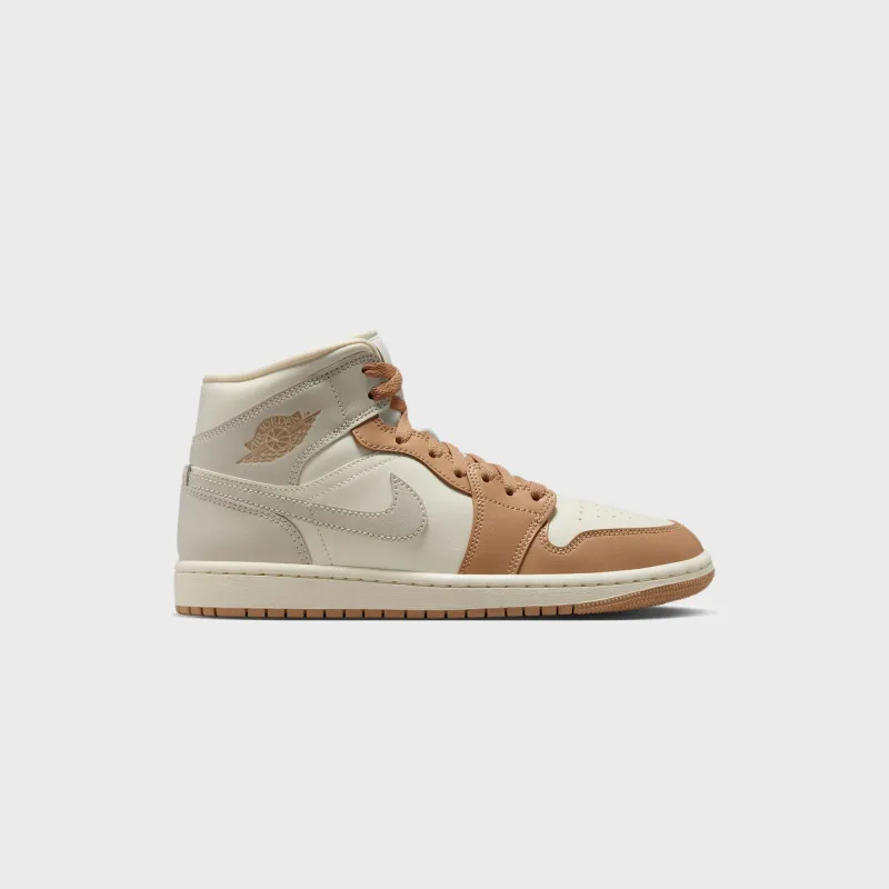 Jordan Air Jordan 1 Mid - Pale Ivory / Light Orewood Brown / Hemp / Sail sold by Kith
