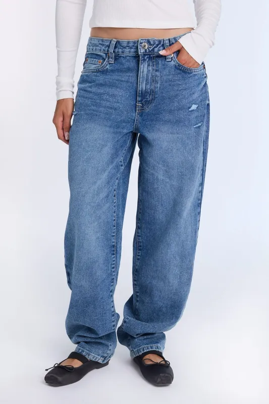 AERO High Rise Baggy Jeans sold by Bluenotes