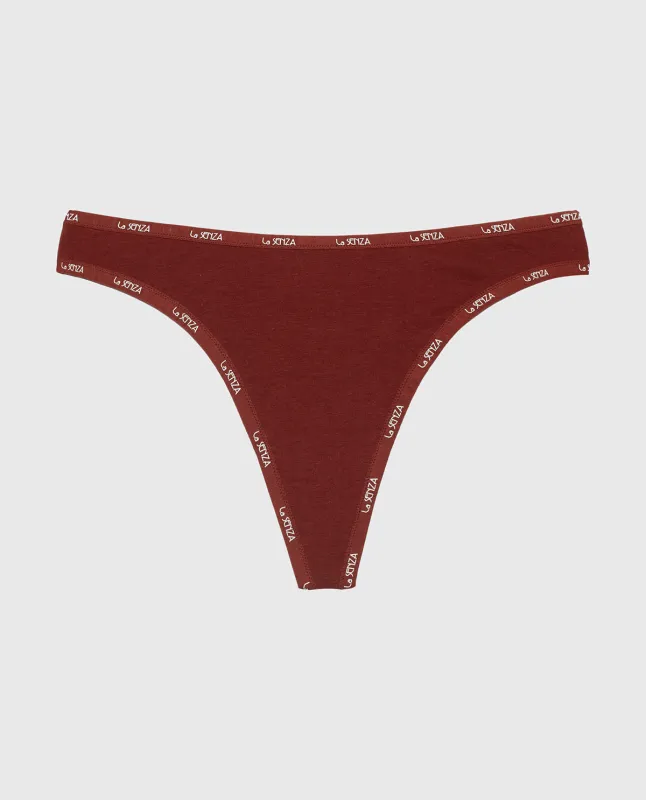 Thong Panty in Root Beer sold by La SENZA