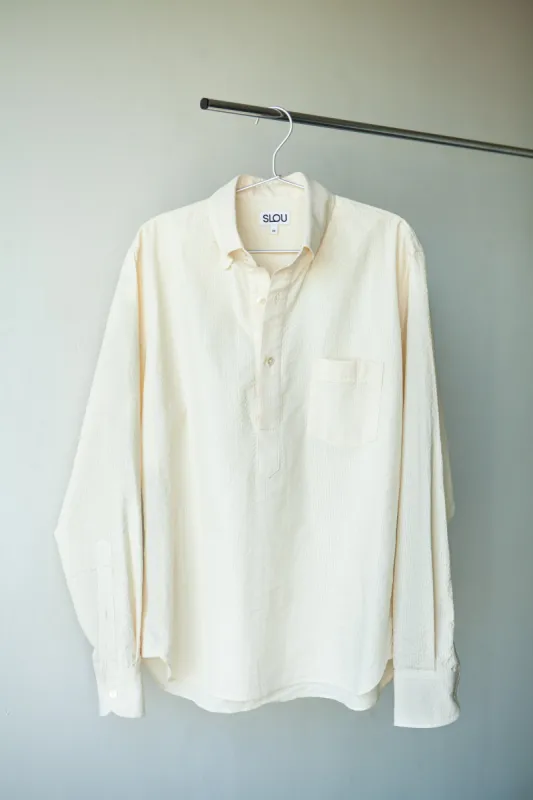 Seersucker Button Down Pullover sold by SLOU