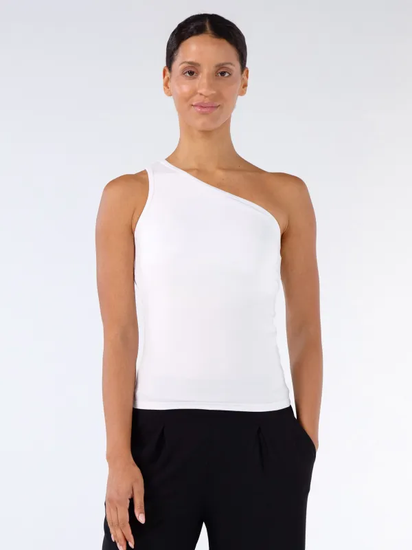 Asymmetric Modal Top - White sold by Dharma Bums