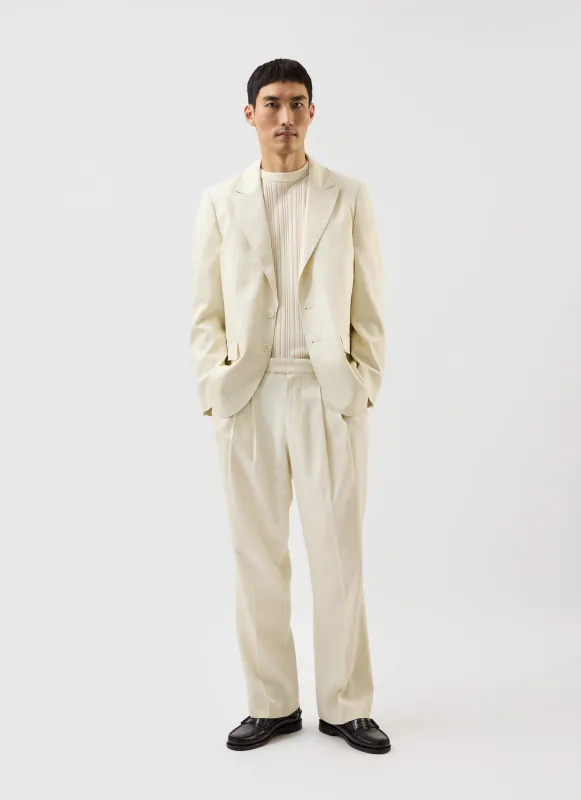 Lyocell Tailored Blazer | Percival x Warren | Ecru sold by Percival