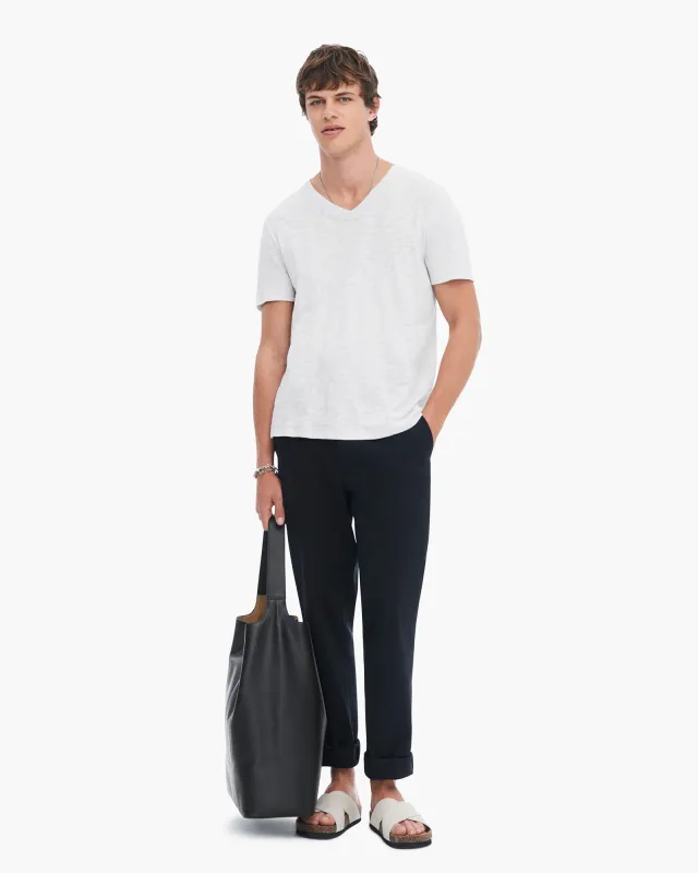 Slub Jersey V-Neck Tee - Silver sold by ATM Anthony Thomas Melillo