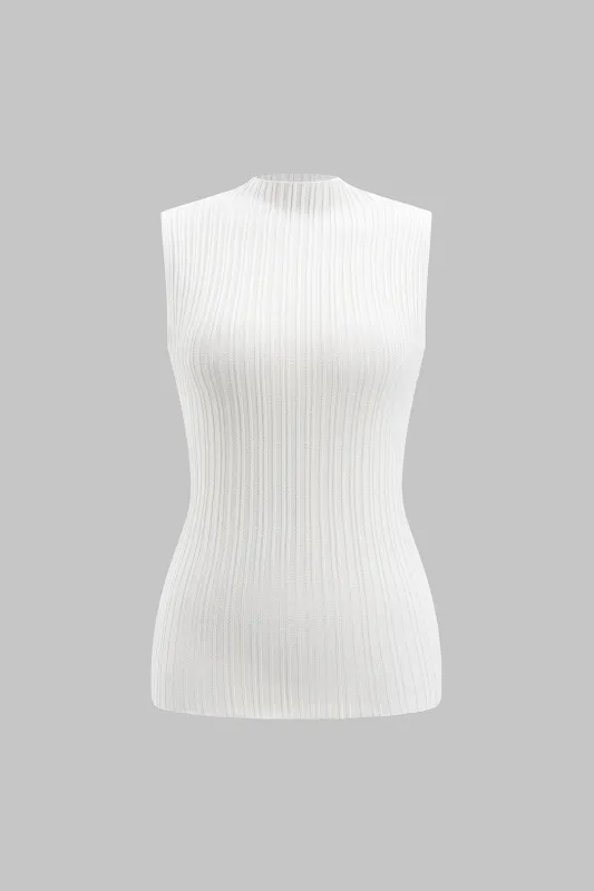 Texture Sleeveless Tank Top sold by Micas