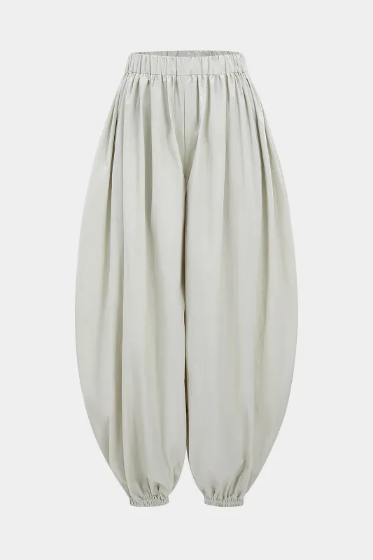 Solid Ruched Lantern Trousers sold by Micas