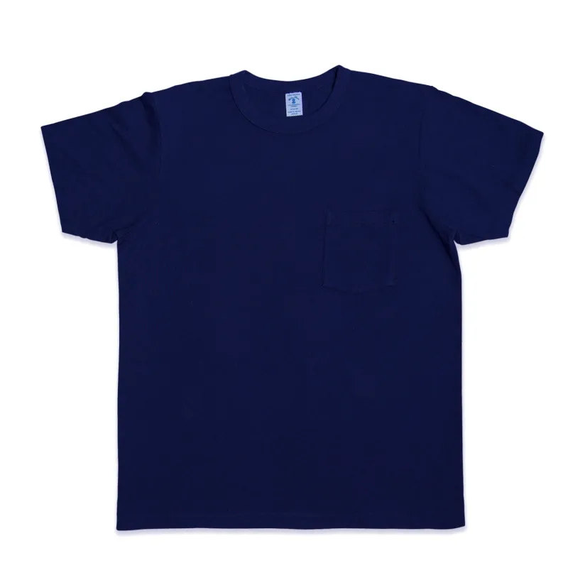 Pigment S/S C/N Tee w/PKT / V.Navy sold by Velva Sheen