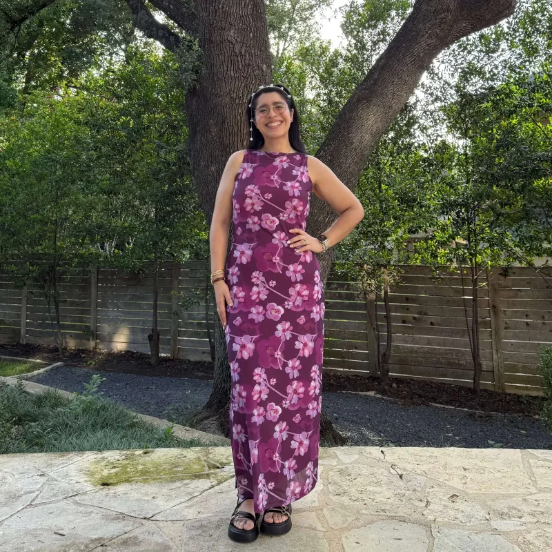 The Flora Dress - Orchid sold by Shiny by Nature