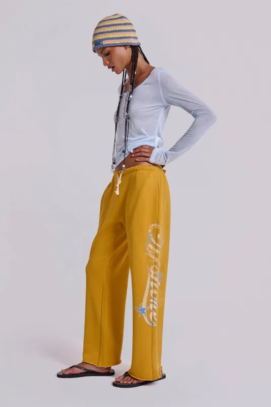 Offshore Cropped Joggers in Saffron sold by Jaded London