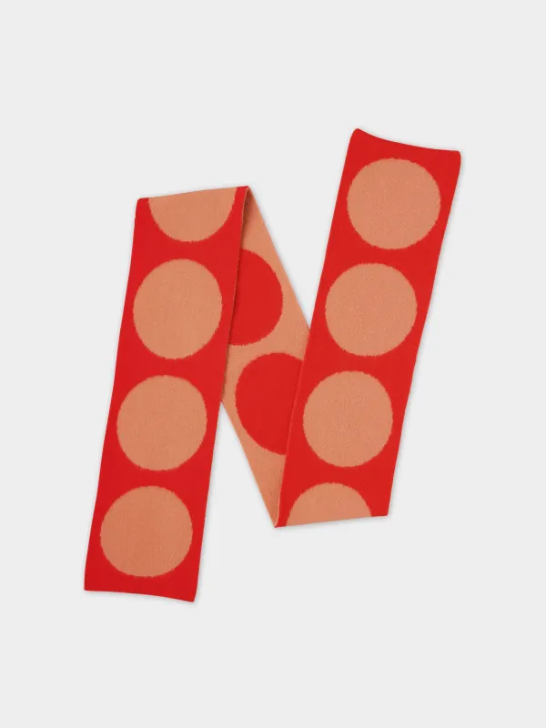 BRUSHED SPOT SCARF POPPY & PLASTER sold by Jo Gordon