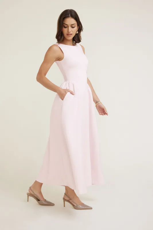 Iris Flared Ponte Maxi Dress sold by Dynamite