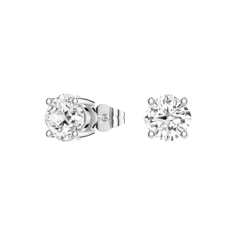 🎁 4 ctw Cushion Cut Moissanite 4 Prong Solitaire Stud Earrings (100% off) sold by MSBLUE Jewelry