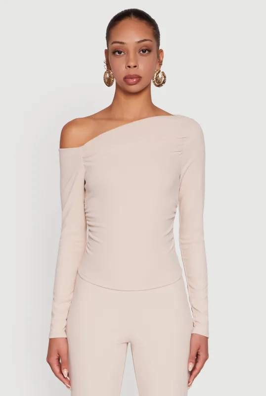 One Shoulder Long Sleeve Blouse sold by Rainbow