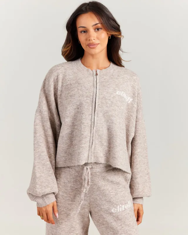 Elite 11 Knitted Zip Through - Taupe sold by Elite Eleven