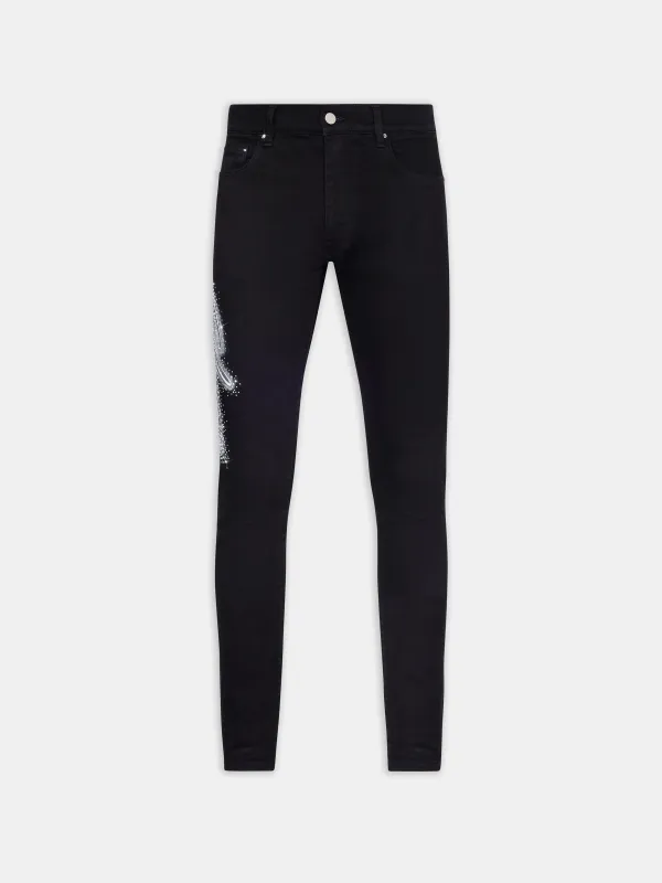 CURSIVE AMIRI CRYSTAL JEAN - BLACK sold by AMIRI
