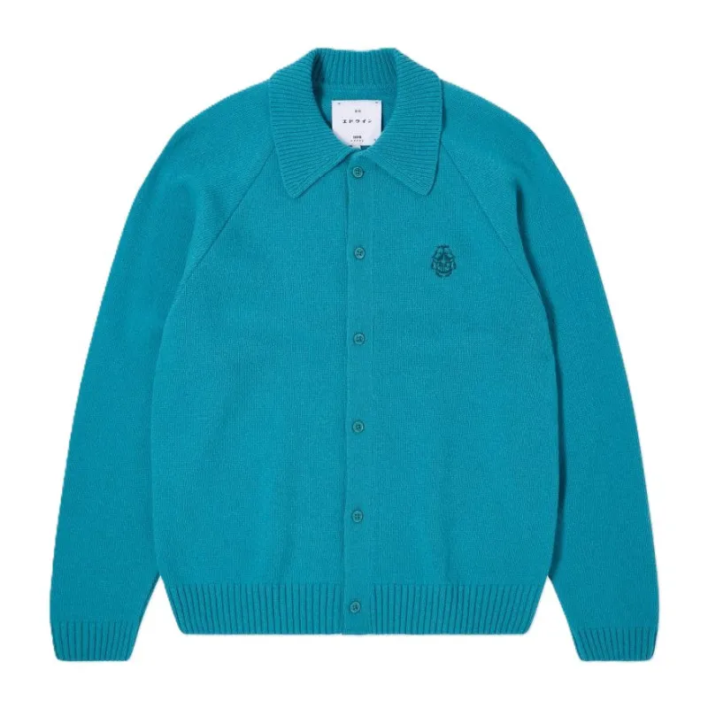 Edwin Mars Polo Cardigan Baltic sold by Kong