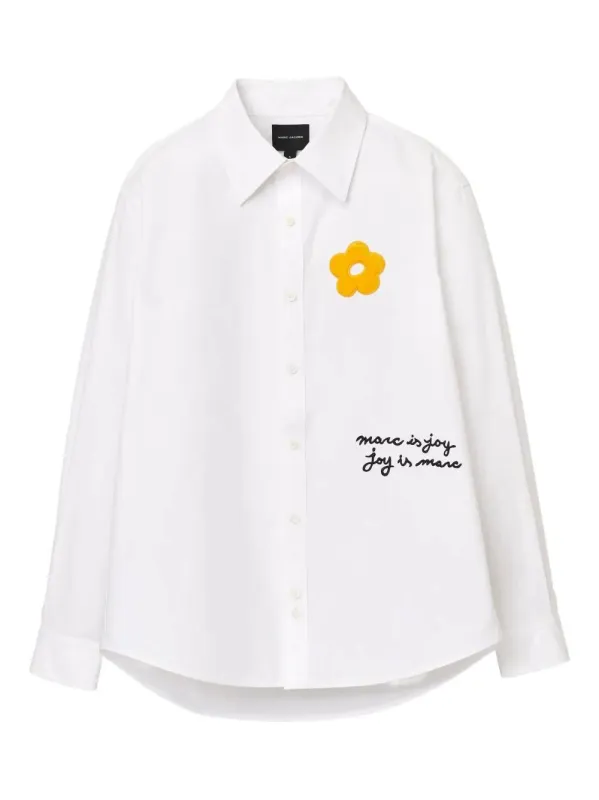 COTTON SHIRT WITH FLOWER PATCH sold by Lord & Taylor