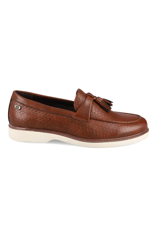 Quinn Weave Formal Loafer _ 163431 _ Tan sold by Dunns