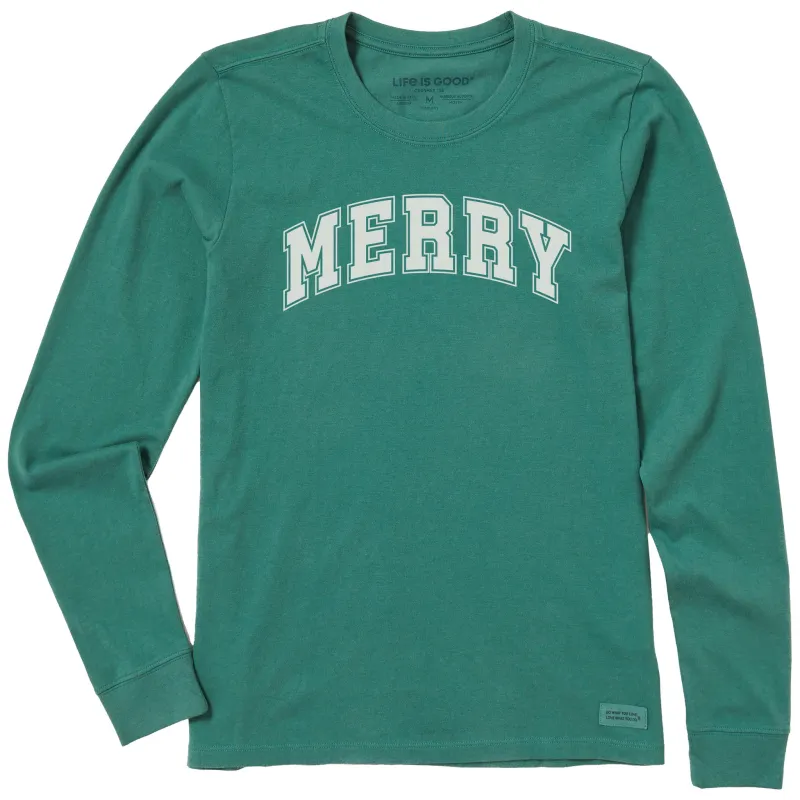 Women's Merry Arch Long Sleeve Crusher Tee sold by Life is Good