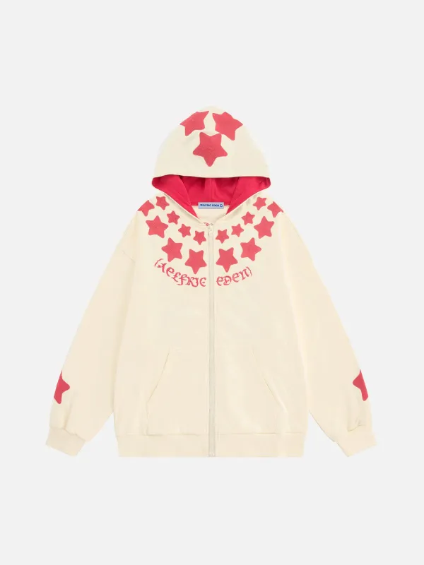 トップス aidan love Aelfric Eden Chain Stitch Eden Star Zip Up Hoodie | Parallel