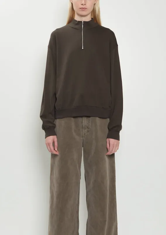 トップス AURALEE SUPER HIGH GAUGE SWEAT HARF ZIP Namu Shop - Auralee Super High Gauge Sweat Half Zip P/O